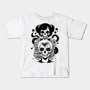 Skull Girl: Embrace the Dark Kids T-Shirt